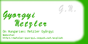 gyorgyi metzler business card